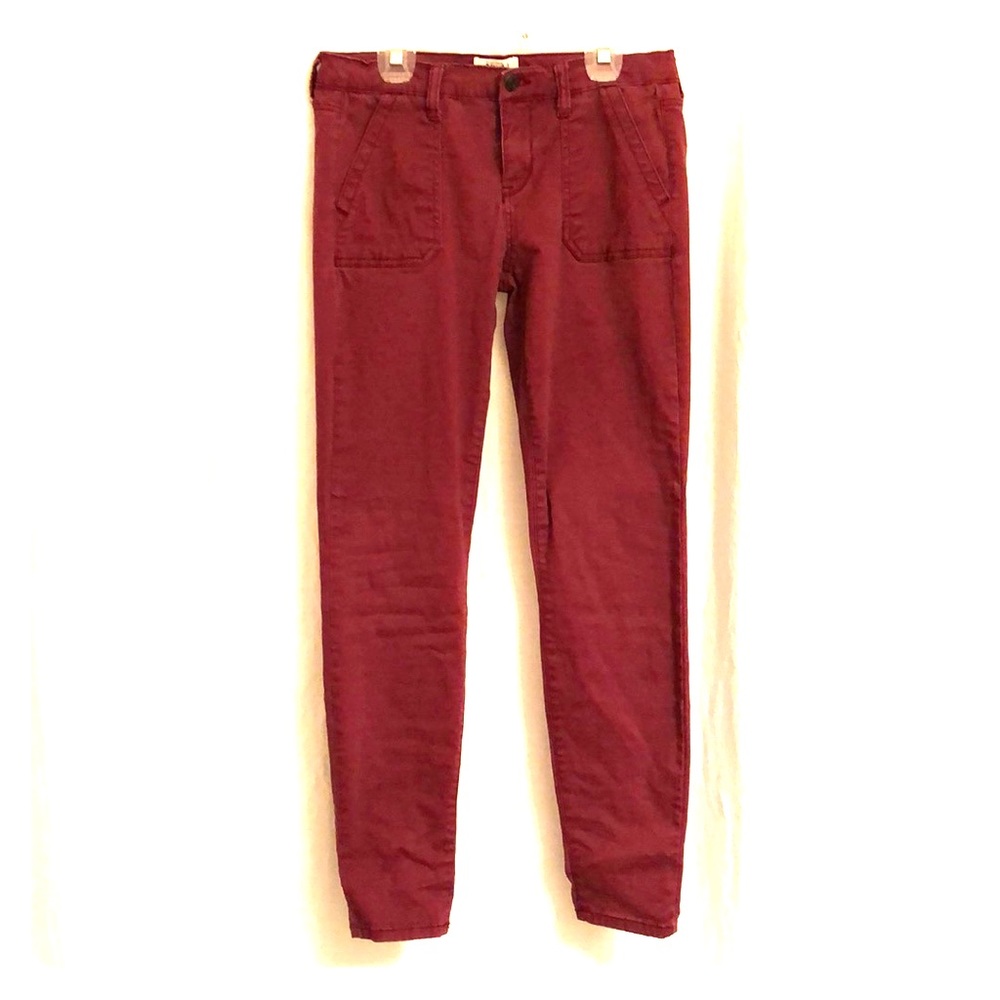 Stretchy Maroon Skinny Jeans